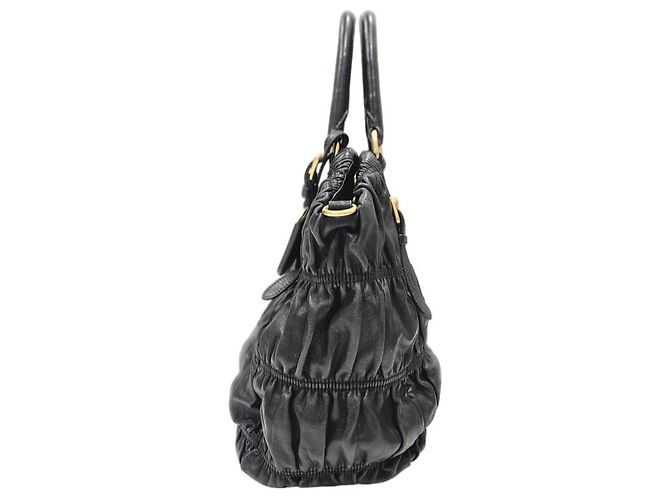 Prada Borsa a tracolla Nappa Gofer Gold - vista 3