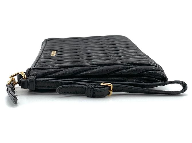 Miu Miu Pouch Clutch con tracolla Matelassé - vista 11