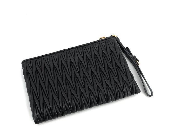Miu Miu Pouch Clutch con tracolla Matelassé - vista 3