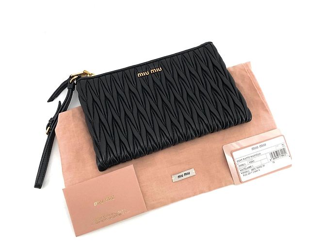 Miu Miu Pouch Clutch con tracolla Matelassé - vista 7