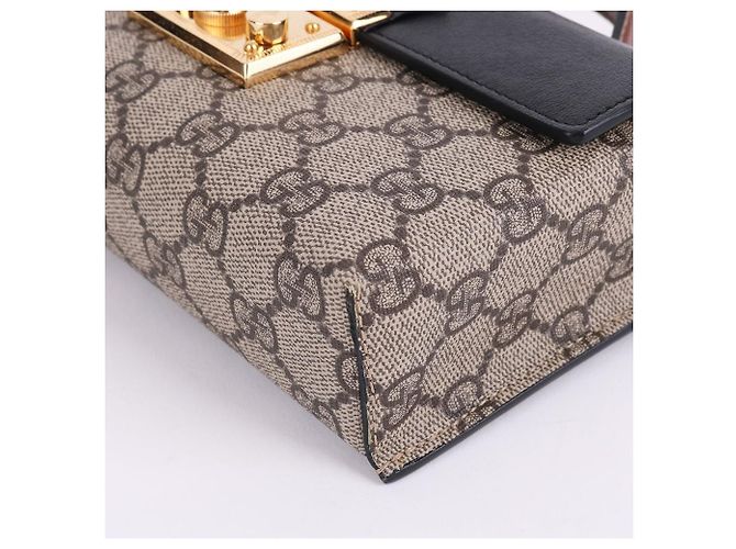 Padlock Gucci Mini mala de mão com cadeado GG e ferragens douradas - vista 11
