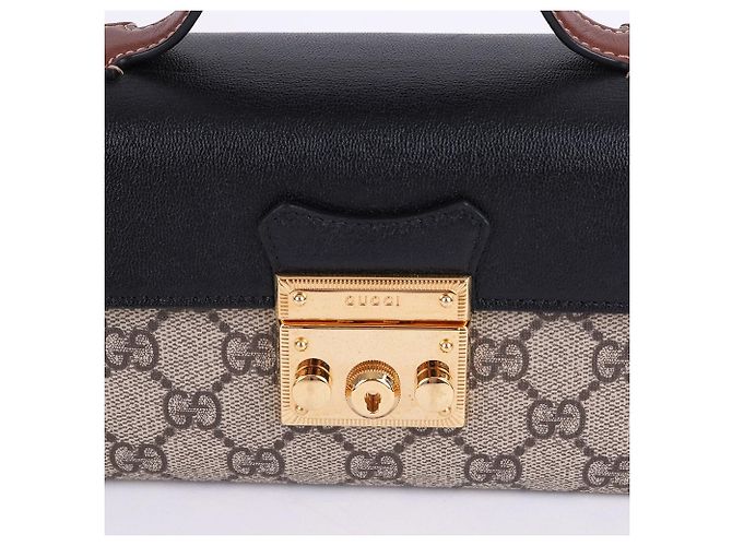 Padlock Gucci Mini mala de mão com cadeado GG e ferragens douradas - vista 3