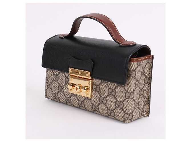 Padlock Gucci Mini mala de mão com cadeado GG e ferragens douradas - vista 4
