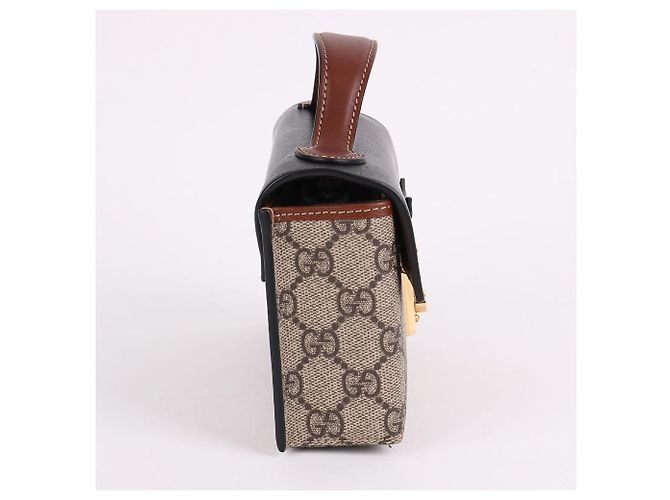 Padlock Gucci Mini mala de mão com cadeado GG e ferragens douradas - vista 5