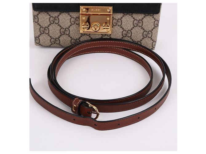 Padlock Gucci Mini mala de mão com cadeado GG e ferragens douradas - vista 8