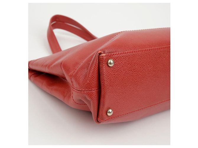 Chanel Borsa a spalla Tote Logo CC (Red) - vista 5