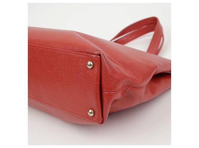 Chanel Borsa a spalla Tote Logo CC (Red) - vista 6