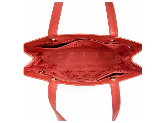 Chanel Borsa a spalla Tote Logo CC (Red) - vista 9