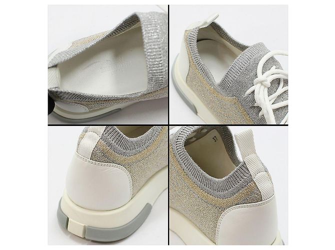 Hermès Sneakers Metallic Knit Addict - vista 12