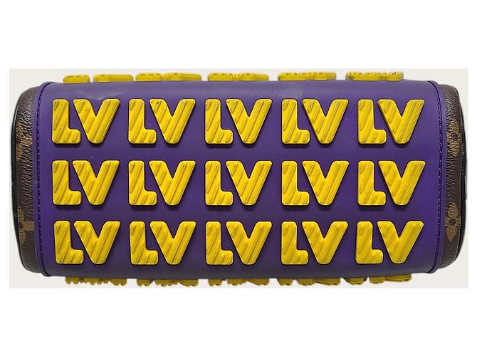 Louis Vuitton Borsa a tracolla Keepall con logo in gomma Monogram - vista 6