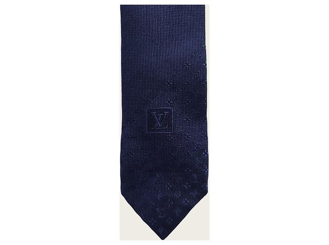 Louis Vuitton Cravatta sfumata Monogram blu - vista 3