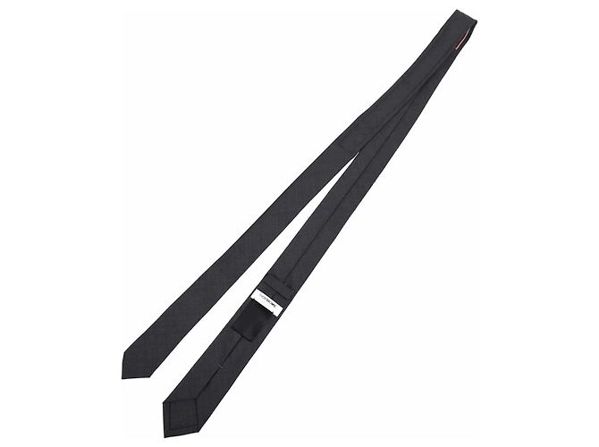 Thom Browne Wool Tie Medium Grey - view 4