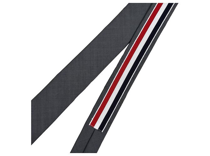 Thom Browne Wool Tie Medium Grey - view 8
