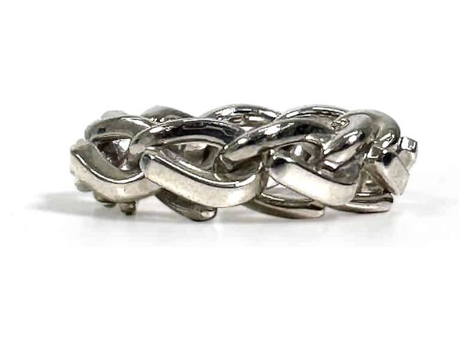 Tiffany & Co Anello a maglie Forge da uomo in argento sterling - vista 7