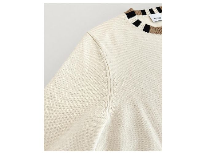 Burberry Strickpullover für Damen aus Wolle und Kaschmir, Natural White - Ansicht 12