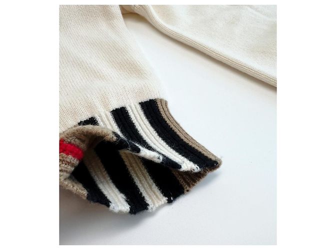 Burberry Strickpullover für Damen aus Wolle und Kaschmir, Natural White - Ansicht 13