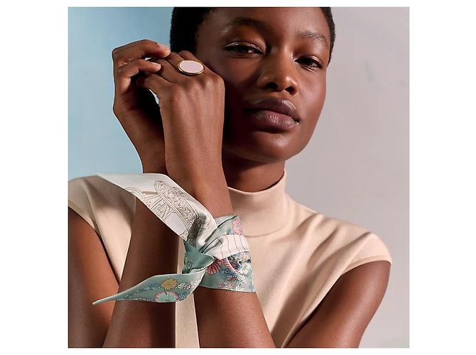 Hermès Foulard in seta Twilly Brides de Gala en Fleurs da donna - vista 3