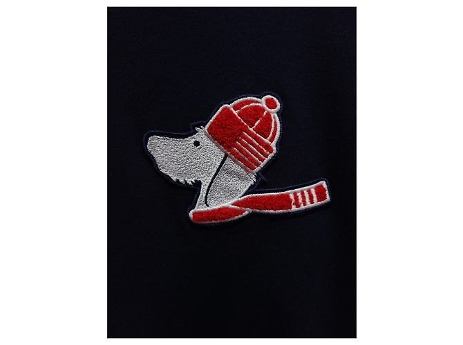 Thom Browne Navy Hector Patch Baumwoll-T-Shirt - Ansicht 3