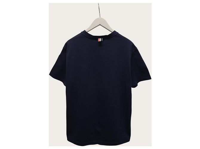Thom Browne Navy Hector Patch Baumwoll-T-Shirt - Ansicht 4