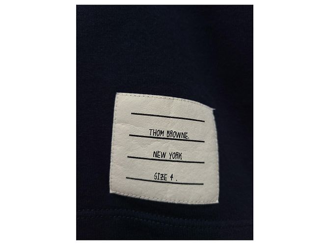 Thom Browne Navy Hector Patch Baumwoll-T-Shirt - Ansicht 5