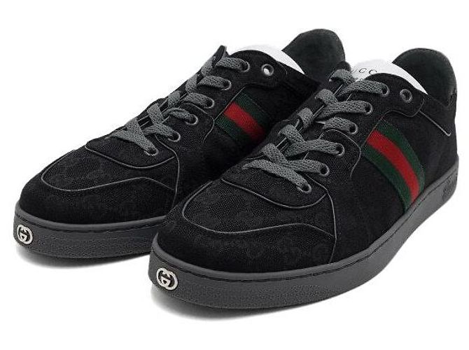 Gucci Sneakers basse elasticizzate da uomo - Nero - vista 3