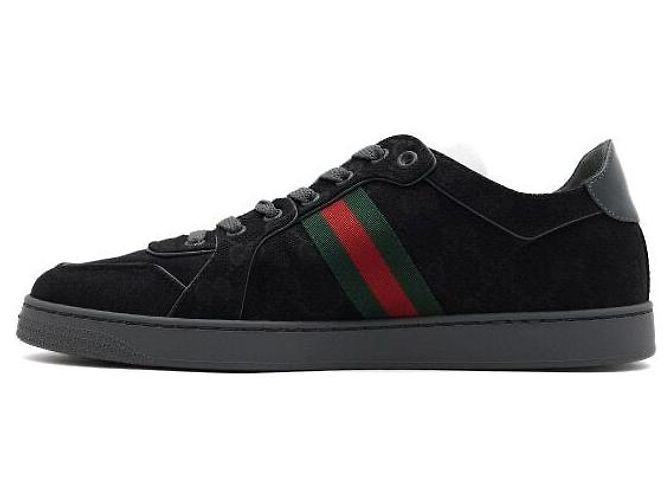 Gucci Sneakers basse elasticizzate da uomo - Nero - vista 4