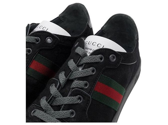Gucci Sneakers basse elasticizzate da uomo - Nero - vista 6