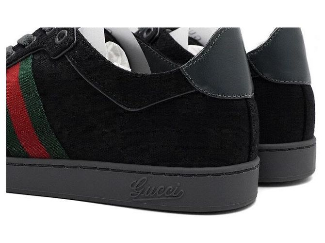 Gucci Sneakers basse elasticizzate da uomo - Nero - vista 8