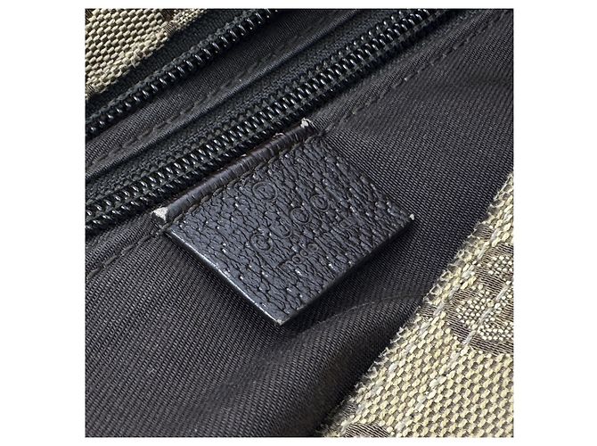 Gucci Borsa a tracolla a righe jacquard logo GG Marrone - vista 12
