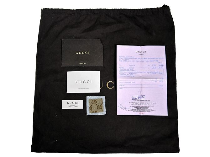 Gucci Borsa a tracolla a righe jacquard logo GG Marrone - vista 14
