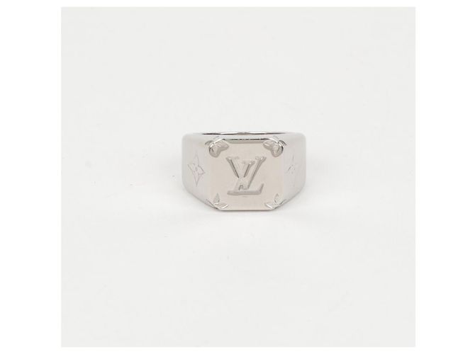 Louis Vuitton Siegelring aus Silber mit eingraviertem Monogramm - Ansicht 2