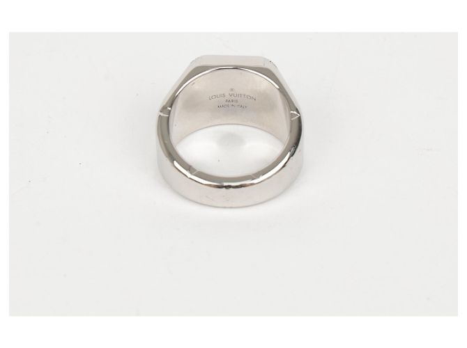 Louis Vuitton Siegelring aus Silber mit eingraviertem Monogramm - Ansicht 6