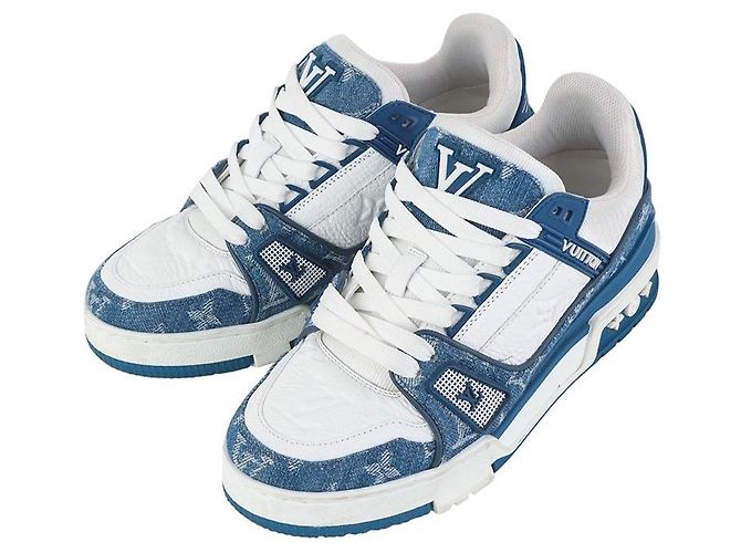 Louis Vuitton Baskets Denim LV Trainer Taille - vue 3