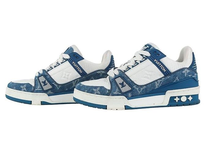Louis Vuitton Baskets Denim LV Trainer Taille - vue 5