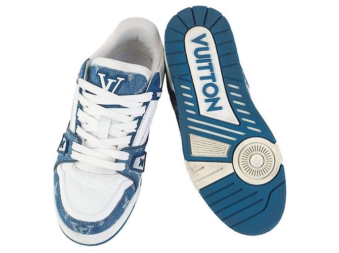 Louis Vuitton Baskets Denim LV Trainer Taille - vue 7