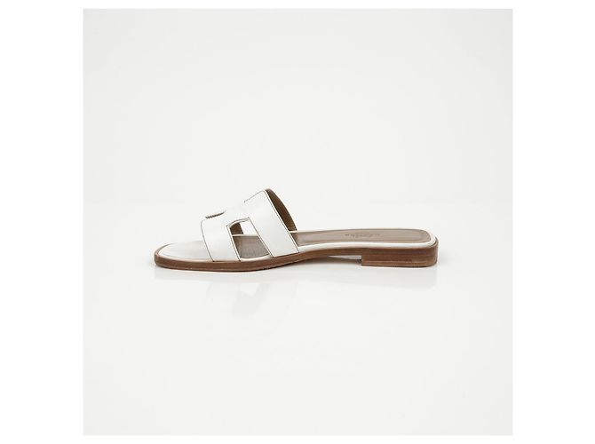 Hermès Sandali Oran in pelle di vitello White - vista 10