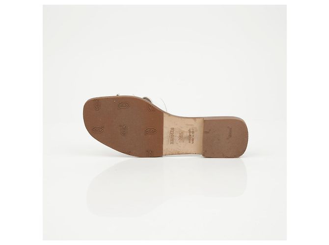 Hermès Sandali Oran in pelle di vitello White - vista 11
