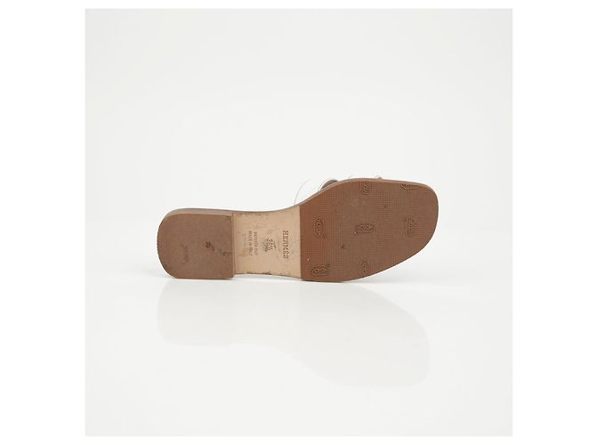 Hermès Sandali Oran in pelle di vitello White - vista 12