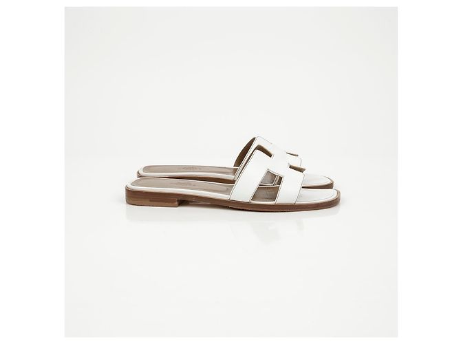 Hermès Sandali Oran in pelle di vitello White - vista 3