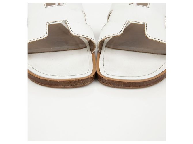 Hermès Sandali Oran in pelle di vitello White - vista 5