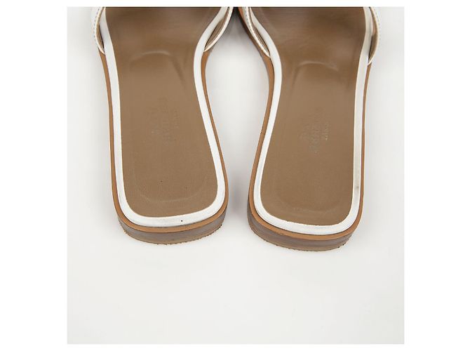Hermès Sandali Oran in pelle di vitello White - vista 8