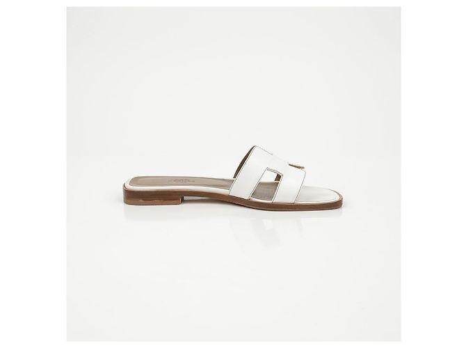 Hermès Sandali Oran in pelle di vitello White - vista 9