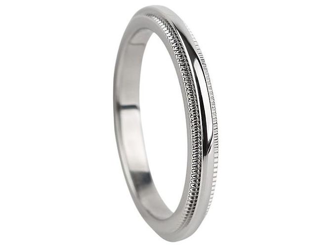 Tiffany & Co Platin Milgrain Ring Größe - Ansicht 2