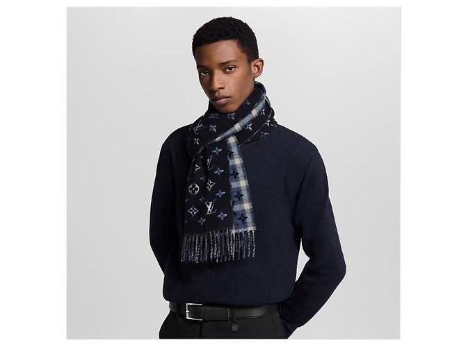 Louis Vuitton Sciarpa City Monogram Gradient Tartan - vista 7