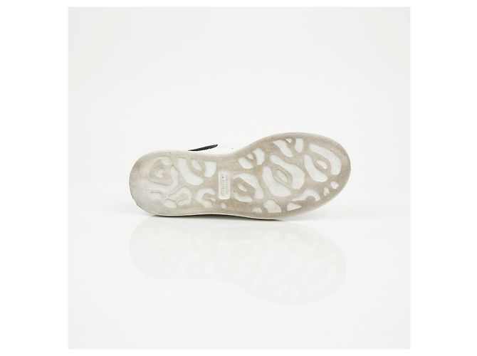 Alexander Mcqueen Sneakers Oversole White Black Tab - vista 11
