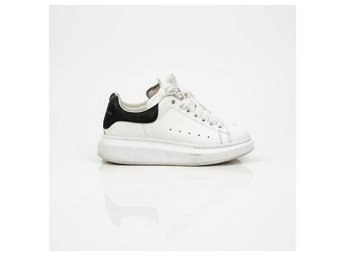 Alexander Mcqueen Sneakers Oversole White Black Tab - vista 3