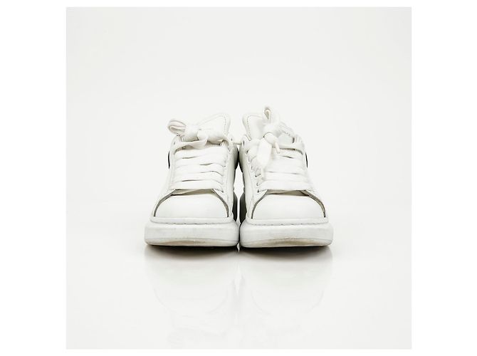 Alexander Mcqueen Sneakers Oversole White Black Tab - vista 4