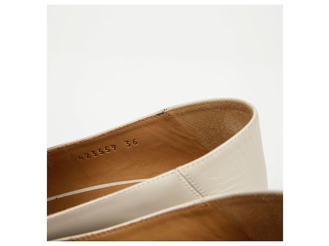Gucci Mid Heel Leder-Loafer Ivory - Ansicht 9
