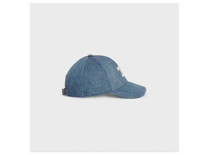 Céline Triomphe Baseball Cap Union Wash Denim - Ansicht 4