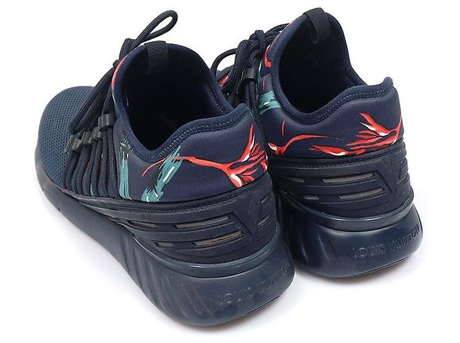 Louis Vuitton Sneakers Fasttrain da donna in mesh e neoprene Navy - vista 4